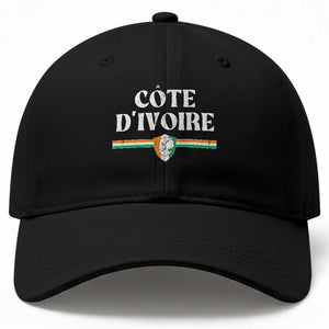Côte D Ivoire Baseball Cap Flag of Ivory Coast Elephant Crest Football