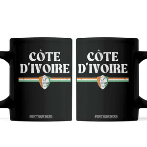 Côte D Ivoire Coffee Mug Flag of Ivory Coast Elephant Crest Football