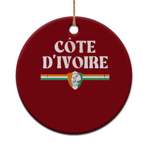 Côte D Ivoire Ceramic Ornament Flag of Ivory Coast Elephant Crest Football