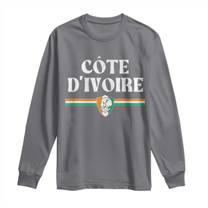 Côte D Ivoire Long Sleeve Shirt Flag of Ivory Coast Elephant Crest Football