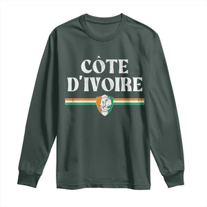 Côte D Ivoire Long Sleeve Shirt Flag of Ivory Coast Elephant Crest Football