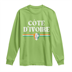 Côte D Ivoire Long Sleeve Shirt Flag of Ivory Coast Elephant Crest Football