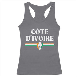 Côte D Ivoire Racerback Tank Top Flag of Ivory Coast Elephant Crest Football