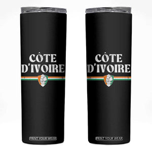Côte D Ivoire Skinny Tumbler Flag of Ivory Coast Elephant Crest Football