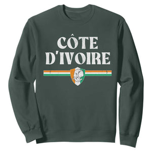 Côte D Ivoire Sweatshirt Flag of Ivory Coast Elephant Crest Football