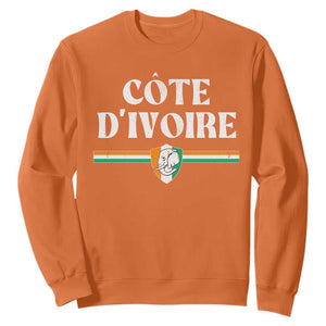 Côte D Ivoire Sweatshirt Flag of Ivory Coast Elephant Crest Football