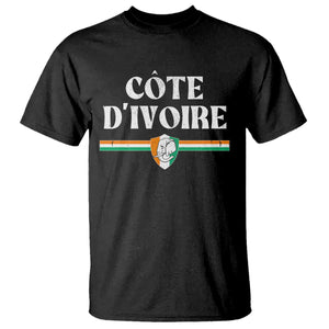 Côte D Ivoire T Shirt Flag of Ivory Coast Elephant Crest Football