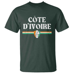 Côte D Ivoire T Shirt Flag of Ivory Coast Elephant Crest Football