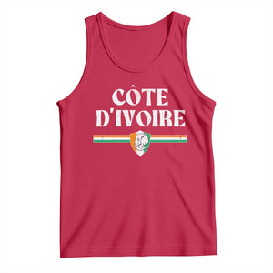 Côte D Ivoire Tank Top Flag of Ivory Coast Elephant Crest Football