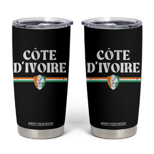Côte D Ivoire Tumbler Cup Flag of Ivory Coast Elephant Crest Football