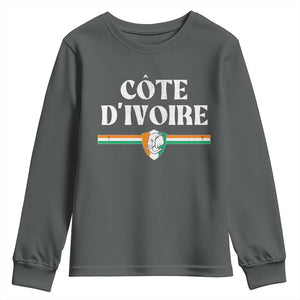 Côte D Ivoire Youth Sweatshirt Flag of Ivory Coast Elephant Crest Football