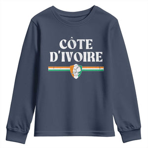 Côte D Ivoire Youth Sweatshirt Flag of Ivory Coast Elephant Crest Football
