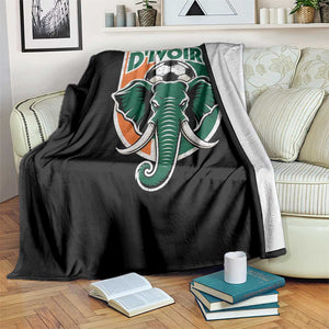 Côte D'ivoire Classic Ivory Coast Elephant Football Throw Blanket Ivorians Pride TS11 Print Your Wear