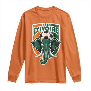 Côte D'ivoire Classic Ivory Coast Elephant Football Long Sleeve Shirt Ivorians Pride