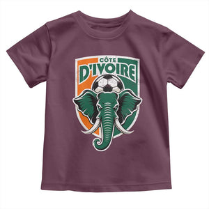 Côte D'ivoire Classic Ivory Coast Elephant Football Toddler T Shirt Ivorians Pride