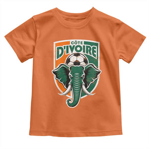 Côte D'ivoire Classic Ivory Coast Elephant Football Toddler T Shirt Ivorians Pride