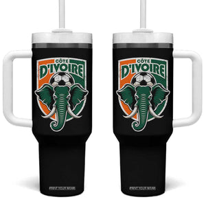 Côte D'ivoire Classic Ivory Coast Elephant Football Tumbler With Handle Ivorians Pride TS11 One Size: 40 oz Black Print Your Wear