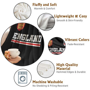 England Three Lions Symbol Red Cross Athletic Jersey Style Throw Blanket TS11 Print Your Wear