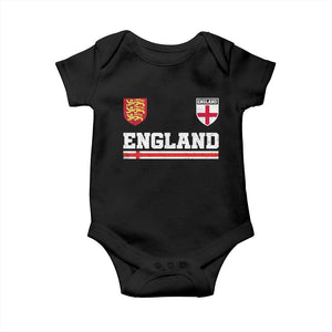 England Three Lions Symbol Red Cross Athletic Jersey Style Baby Onesie