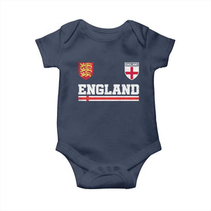 England Three Lions Symbol Red Cross Athletic Jersey Style Baby Onesie