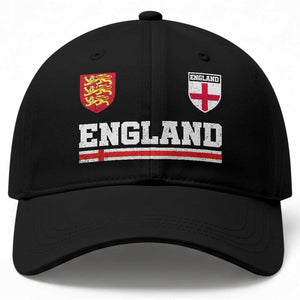 England Three Lions Symbol Red Cross Athletic Jersey Style Baseball Cap