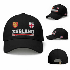 England Three Lions Symbol Red Cross Athletic Jersey Style Baseball Cap
