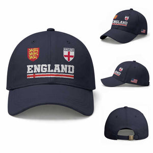 England Three Lions Symbol Red Cross Athletic Jersey Style Baseball Cap