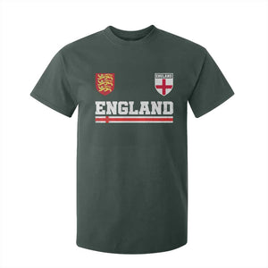 England Three Lions Symbol Red Cross Athletic Jersey Style T Shirt For Kid