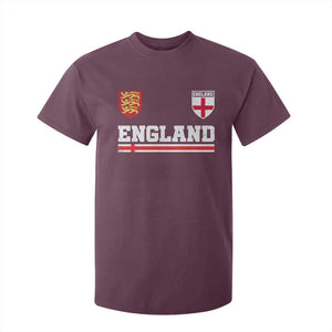 England Three Lions Symbol Red Cross Athletic Jersey Style T Shirt For Kid