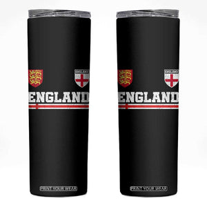 England Three Lions Symbol Red Cross Athletic Jersey Style Skinny Tumbler TS11 Black Print Your Wear