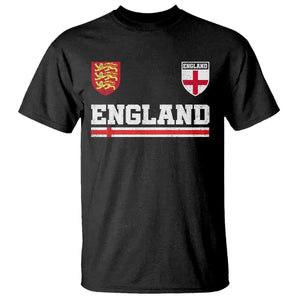 England Three Lions Symbol Red Cross Athletic Jersey Style T Shirt