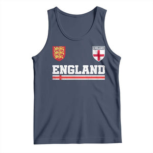 England Three Lions Symbol Red Cross Athletic Jersey Style Tank Top