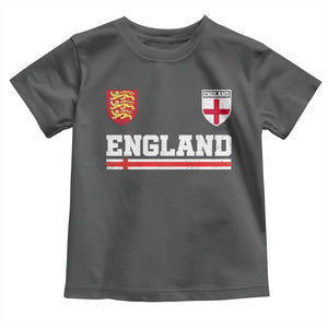 England Three Lions Symbol Red Cross Athletic Jersey Style Toddler T Shirt