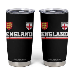 England Three Lions Symbol Red Cross Athletic Jersey Style Tumbler Cup TS11 Black Print Your Wear