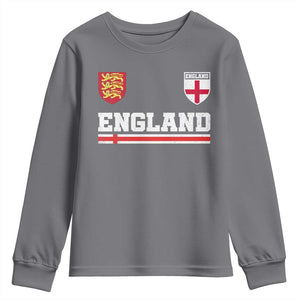 England Three Lions Symbol Red Cross Athletic Jersey Style Youth Sweatshirt
