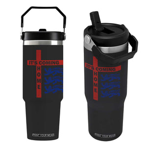 It Is Coming Home England Football Flip Straw Tumbler St George Cross Three Lions