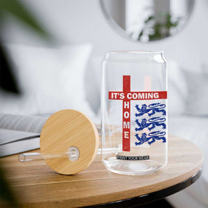 It Is Coming Home England Football Glass Can St George Cross Three Lions