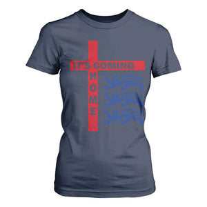 It Is Coming Home England Football T Shirt For Women St George Cross Three Lions