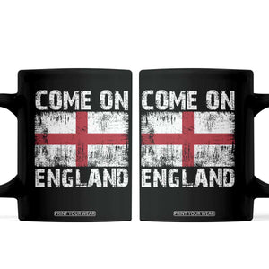 Come On England Coffee Mug Vintage St George Cross Flag Football Fan
