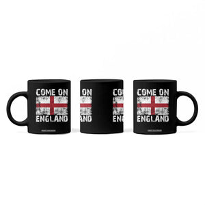 Come On England Coffee Mug Vintage St George Cross Flag Football Fan