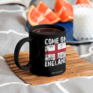 Come On England Coffee Mug Vintage St George Cross Flag Football Fan