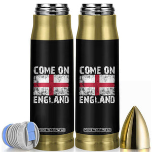 Come On England Bullet Tumbler Vintage St George Cross Flag Football Fan