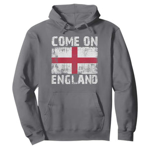Come On England Hoodie Vintage St George Cross Flag Football Fan