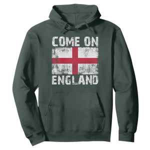 Come On England Hoodie Vintage St George Cross Flag Football Fan