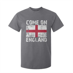 Come On England T Shirt For Kid Vintage St George Cross Flag Football Fan