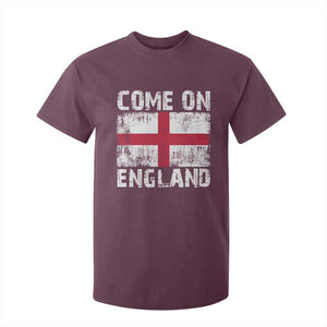 Come On England T Shirt For Kid Vintage St George Cross Flag Football Fan