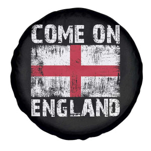 Come On England Spare Tire Cover Vintage St George Cross Flag Football Fan