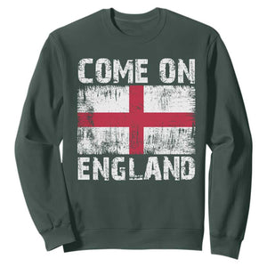 Come On England Sweatshirt Vintage St George Cross Flag Football Fan