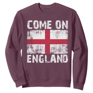 Come On England Sweatshirt Vintage St George Cross Flag Football Fan