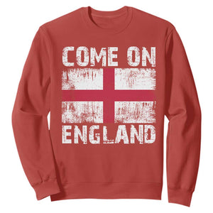 Come On England Sweatshirt Vintage St George Cross Flag Football Fan
